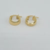 18k Small Greek Hoop Earrings 1.3g