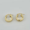 18k Small Greek Hoop Earrings 1.3g