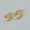 18k Small Greek Hoop Earrings 1.3g
