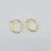 18k Small Oval Hoop Earrings01 1g