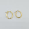18k Small Oval Hoop Earrings01 1g