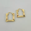 18k Square Hoop Earrings 4.1g