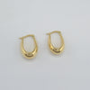18k Oval Hoop Earrings 2.5g