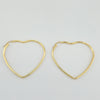 18k Dangling Large Heart Hoop 2.6g