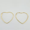18k Dangling Large Heart Hoop 2.6g