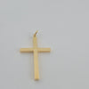 18K Gold Mirrored Cross Pendent 2.8g
