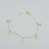 18k Butterfly Charm Bracelet 0.70g