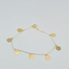 18k Circle Charm Bracelet 1.1g