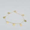 18k Circle Charm Bracelet 1.1g