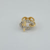 18k 2Toned Knot S7.25 Ring 5.5g