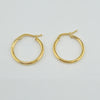 18k Small Hoop Earrings 1.5g