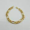 18k Figaro Chain 9mm Bracelet 9.3g