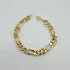 18k Figaro Chain 9mm Bracelet 9.3g