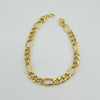 18k Figaro Chain 7mm Bracelet 5.2g