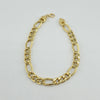 18k Figaro Chain 7mm Bracelet 5.2g