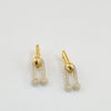 18k Hardwear w/ Crystal Earrings 8.3g