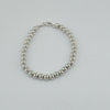 18k Beaded White 4mm Bracelet 3.8g