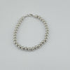 18k Beaded White 4mm Bracelet 3.8g