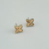 18k Clover Earrings 2.1g