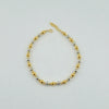 18k 2Toned Beaded Bracelet 3.1g