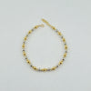 18k 2Toned Beaded Bracelet 3.1g