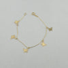 18k Butterfly Charm Bracelet 0.90g