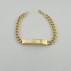 18k Curb ID 7mm Bracelet 9.6g