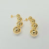 18k Drop Down Bead Earrings 4.3g