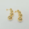 18k Drop Down Bead Earrings 4.3g