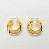 18k Thick Square Hoop Earrings 6.2g