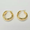 18k Thick Hoop Earrings 6.4g