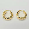 18k Thick Hoop Earrings 6.4g