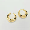 18k Twist Hoop Earrings 8.5g