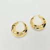 18k Twist Hoop Earrings 8.5g