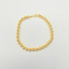 18k Beaded 4mm Bracelet 3.1g