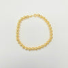 18k Beaded 4mm Bracelet 3.1g