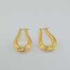 18k Thick Gradual Hoop Earrings 6.7g