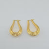 18k Thick Gradual Hoop Earrings 6.7g