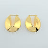18k Fortune Cookie Hoop Earrings 8.5g