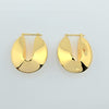 18k Fortune Cookie Hoop Earrings 8.5g