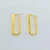 18k U Hoop Earrings 3.6g