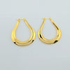 18k Thin Crescent Hoop Earrings 6.9g