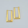 18k Rectangle Hoop Earrings 8.8g