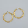 18k Thick Hoop 4mm Earrings 6.1g