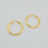 18k Thick Hoop 4mm Earrings 6.1g