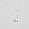 18k Swan Necklace 1.4g