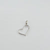 18k Heart White Pendant 3.8g