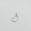 18k Heart White Pendant 3.8g