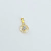 18k Circle & Holes Pendant 0.30g