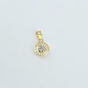 18k Circle & Holes Pendant 0.30g